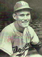 Chuck Connors Playing for the Brooklyn Dodgers