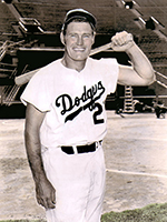 Chuck Connors Playing for the Brooklyn Dodgers