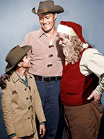 Chuck Connors with Johnny Crawford & Santa