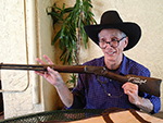 Johnny Crawford | 2017 | Autographing a Replica of the Famous Rifleman Rifle that was made by BountyHunterSpecial.com