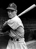 Chuck Connors Playing for the Brooklyn Dodgers